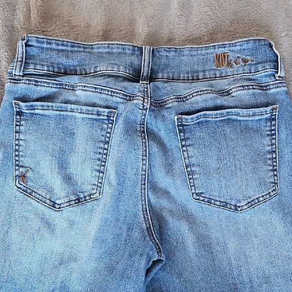 Kut from the Kloth Distressed Blue Ankle Jeans - Picture 12 of 13